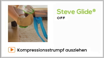 Kompressionsstrümpfe selbstständig ausziehen mit Ausziehhilfsmittel Steve Glide Clipper OFF